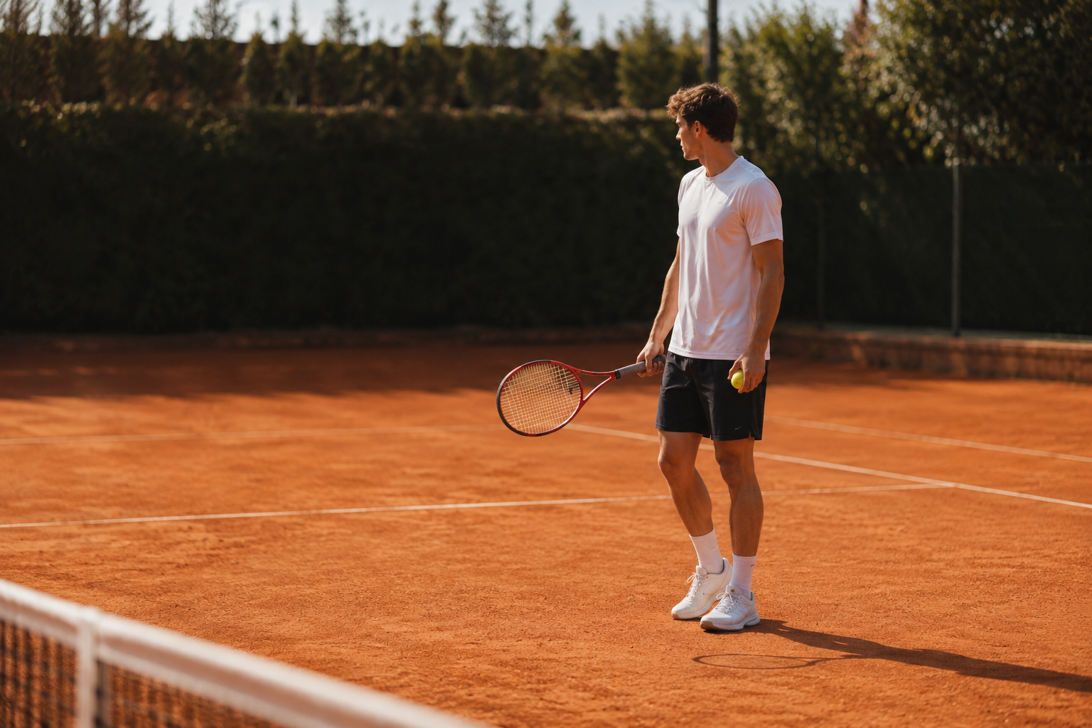 Hombre jugando al tenis 